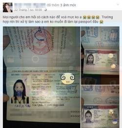 Thiếu nữ bị vẽ bậy vào hộ chiếu - khổ thân em :))