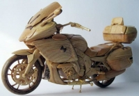 bộ sưu tập mô tô "cực chất" làm từ gỗ.