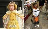 Sự khác nhau giữa papa và mama khi trông babe