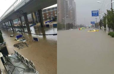 Lụt kinh hoàng ở TQ - sân vận động biến thành hồ bơi :3