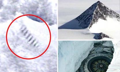 Vệt 'cầu thang' ở Nam Cực nghi bãi đáp người ngoài hành tinh