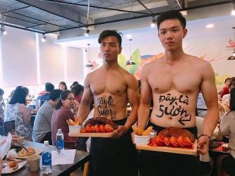 Dàn hot boy 6 múi phục vụ trong quán ăn Hà Nội khiến chị em ngây ngất