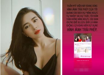 Sau Trương Thế Vinh, nữ phi công sexy Diệu Thuý tố thẩm mỹ viện dùng hình ảnh để quảng cáo nâng ngực