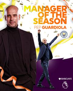 Chính thức: Pep Guardiola được vinh danh là HLV xuất sắc nhất mùa giải Premier League